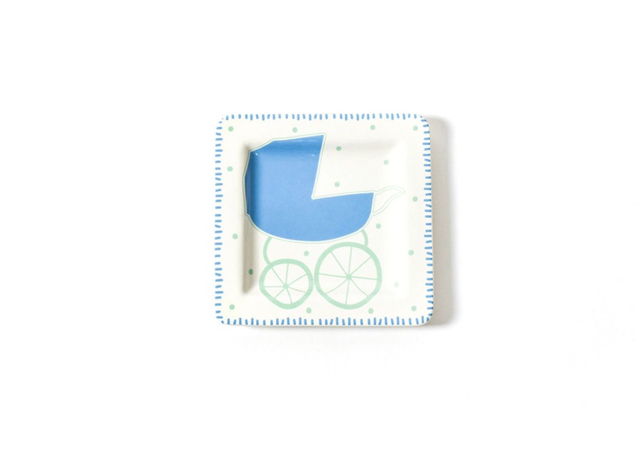 Babies & Children | Coton Colors by Laura Johnson Boy Baby Carriage Square Plate