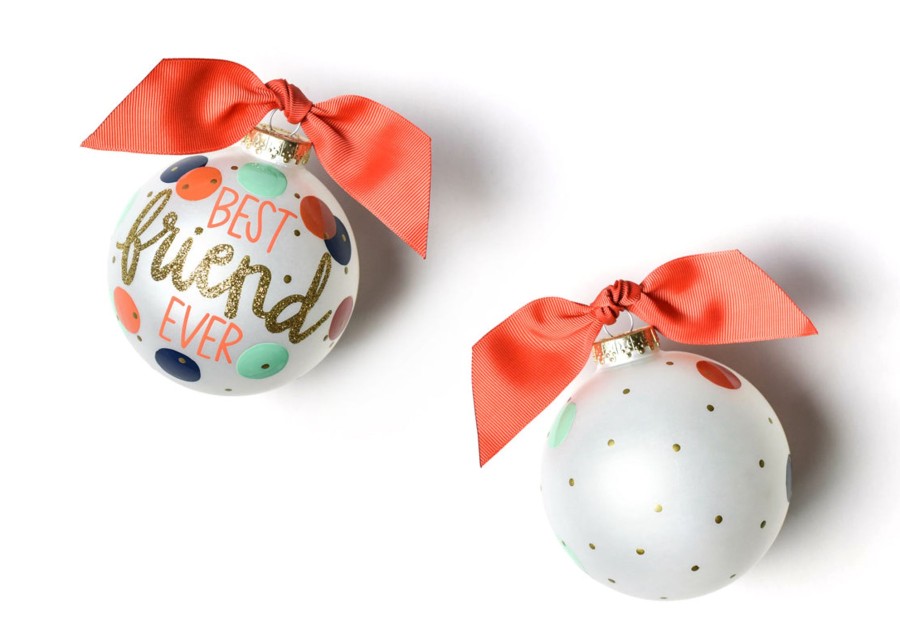 Family & Friends Ornaments | Coton Colors by Laura Johnson Best Friend Ever Glass Ornament