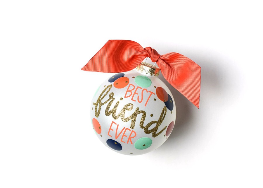 Family & Friends Ornaments | Coton Colors by Laura Johnson Best Friend Ever Glass Ornament