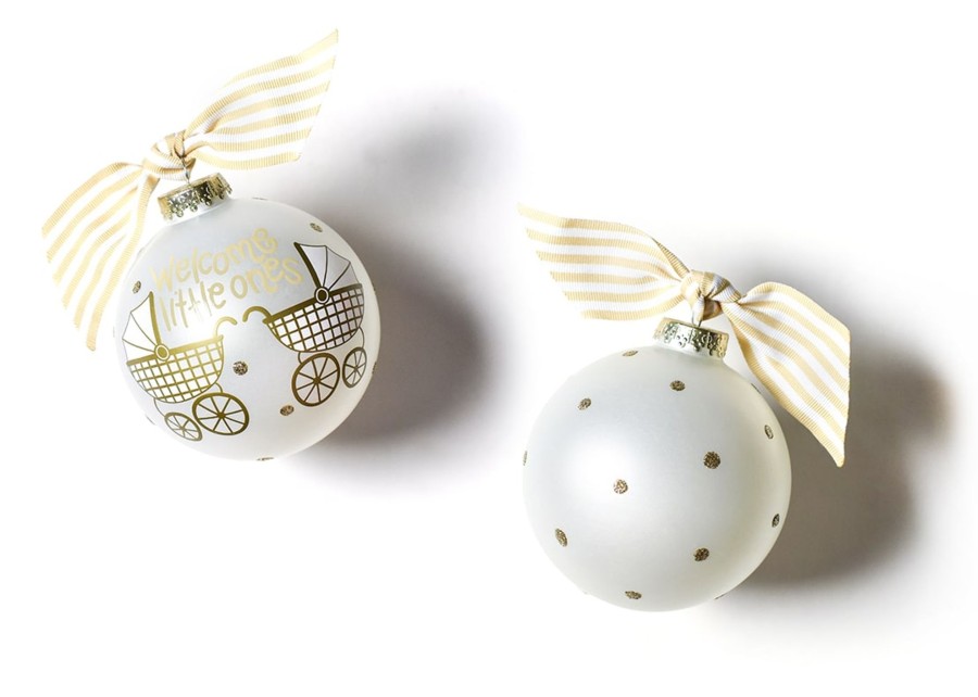 Babies & Children Ornaments | Coton Colors by Laura Johnson Welcome Little Ones Glass Ornament