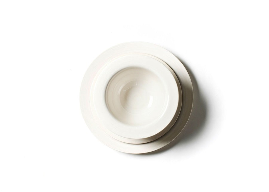 Sets | Coton Colors by Laura Johnson Signature White Rimmed Dinnerware 12 Piece Set