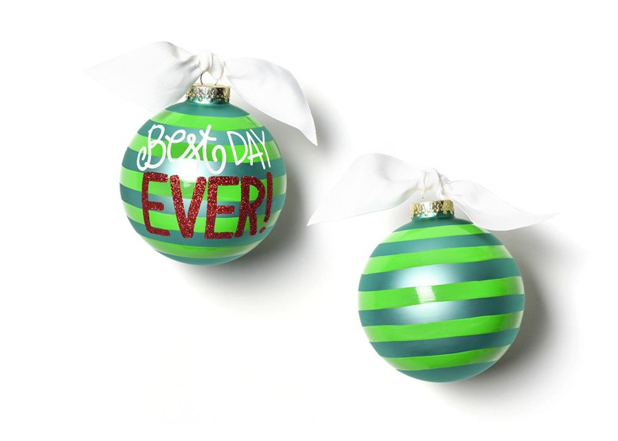 Commemorative Ornaments | Coton Colors by Laura Johnson Best Day Ever Glass Ornament