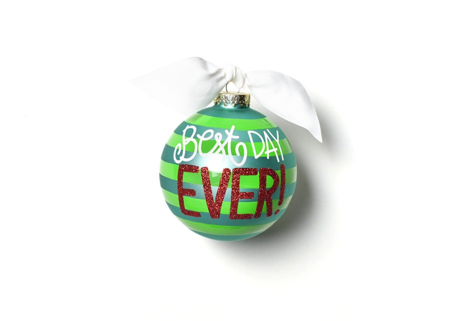 Commemorative Ornaments | Coton Colors by Laura Johnson Best Day Ever Glass Ornament