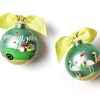 Holiday Ornaments | Coton Colors by Laura Johnson Warmest Wishes Santa Glass Ornament