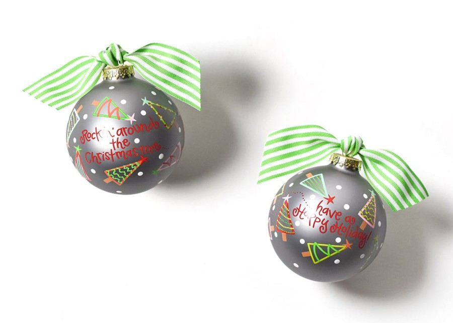 Holiday Ornaments | Coton Colors by Laura Johnson Rockin' Around The Christmas Tree Glass Ornament