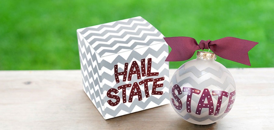 Collegiate Ornaments | Coton Colors by Laura Johnson Mississippi State Chevron Ornament