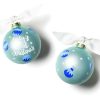 Babies & Children Ornaments | Coton Colors by Laura Johnson Blue Baby'S First Christmas Glass Ornament