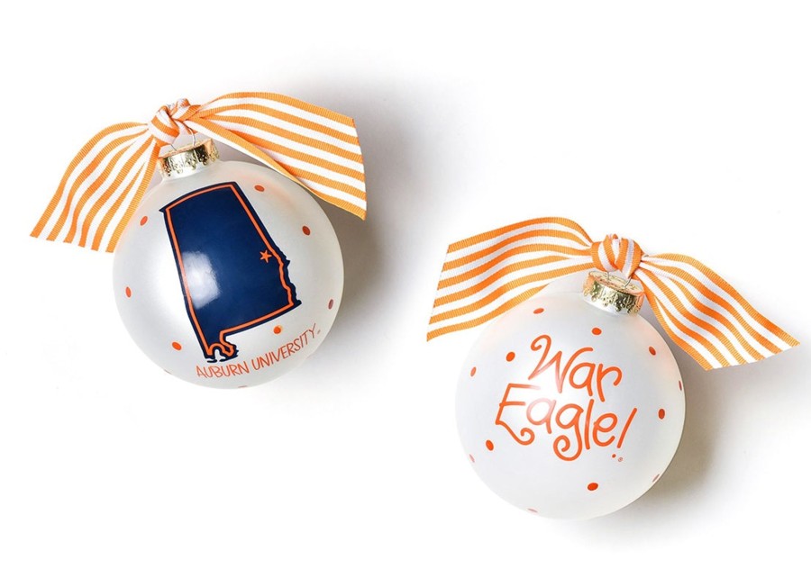 Collegiate Ornaments | Coton Colors by Laura Johnson Auburn University State Glass Ornament