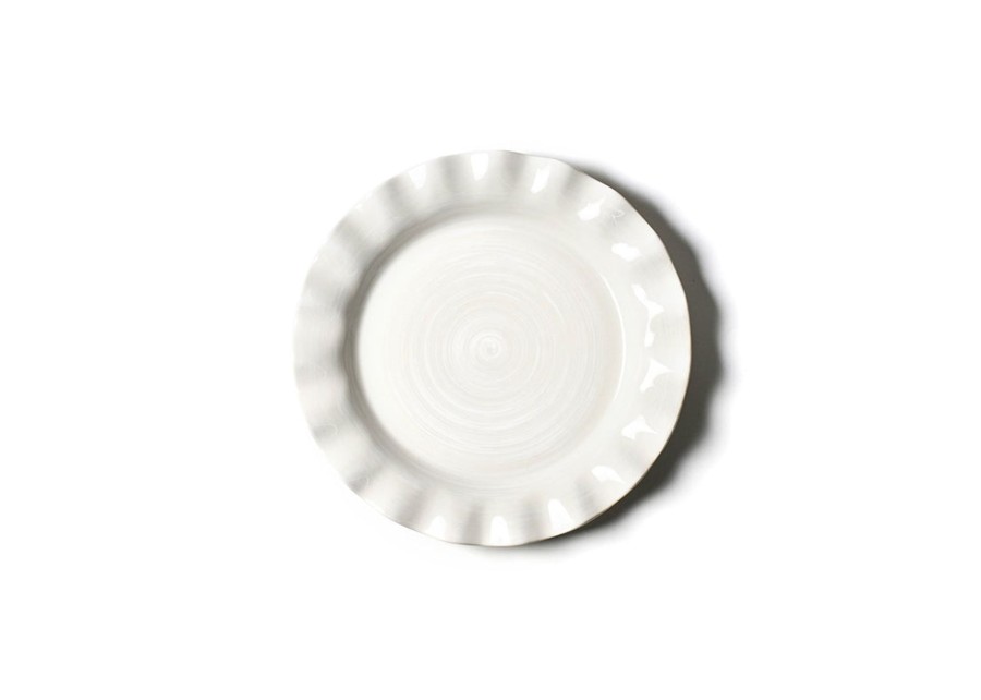 Shop All Dinnerware | Coton Colors by Laura Johnson Signature White Ruffle Dinner Plate, Set Of 4