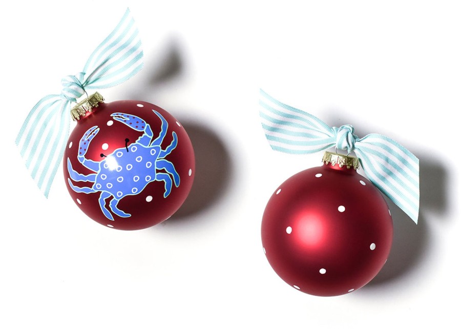 Commemorative Ornaments | Coton Colors by Laura Johnson Blue Crab Glass Ornament