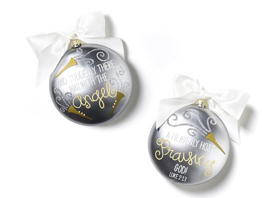 Religious Ornaments | Coton Colors by Laura Johnson The Birth Of Christ Glass Ornament - Luke 2:13