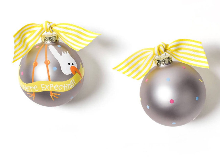 Babies & Children Ornaments | Coton Colors by Laura Johnson Stork We'Re Expecting Glass Ornament