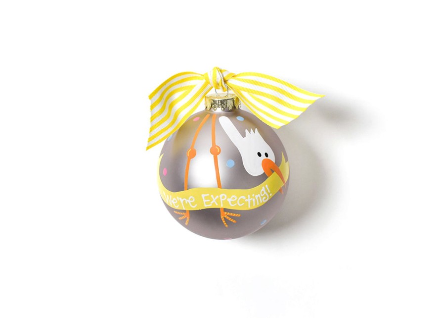 Babies & Children Ornaments | Coton Colors by Laura Johnson Stork We'Re Expecting Glass Ornament