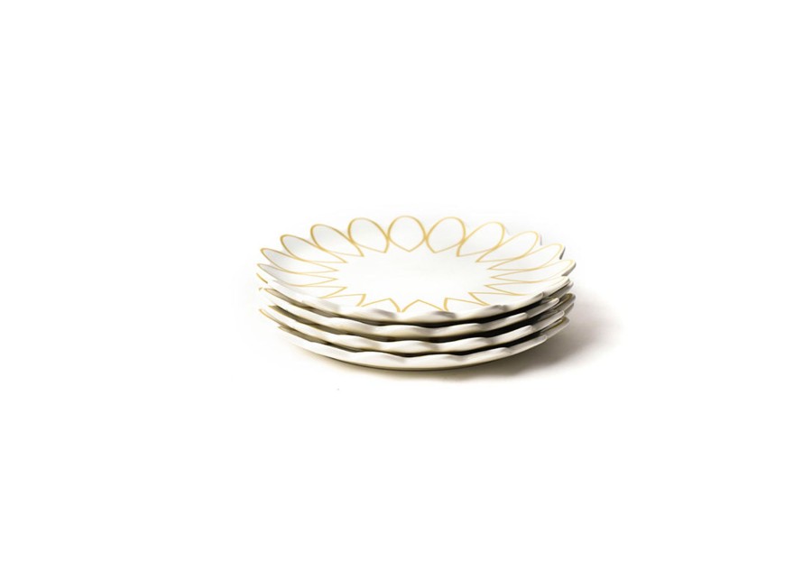 Shop All Dinnerware | Coton Colors by Laura Johnson Deco Gold Scallop Salad Plate, Set Of 4