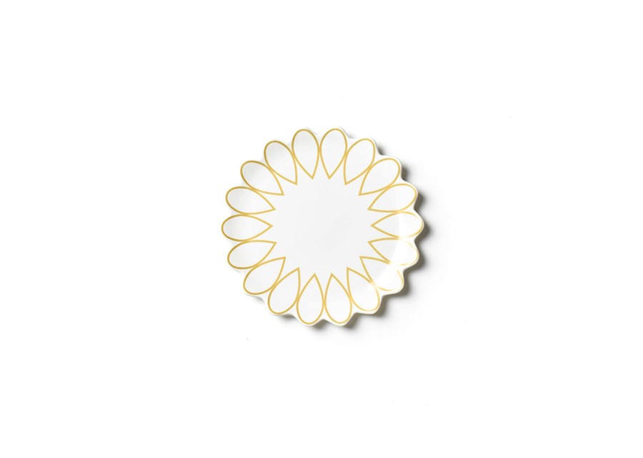 Shop All Dinnerware | Coton Colors by Laura Johnson Deco Gold Scallop Salad Plate, Set Of 4