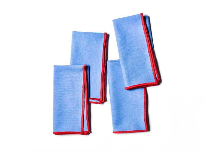 Shop All Serveware & Entertaining | Coton Colors by Laura Johnson Color Block French Blue And Red Napkin, Set Of 4