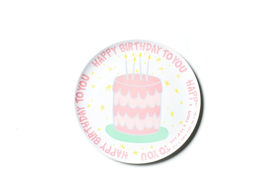 Birthday | Coton Colors by Laura Johnson Pink Happy Birthday Cake Melamine Dinner Plate