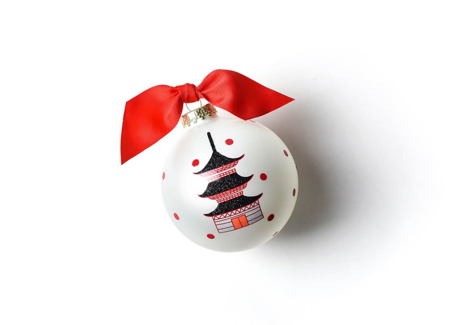 Commemorative Ornaments | Coton Colors by Laura Johnson Chinese Pagoda Glass Ornament