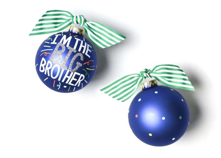 Babies & Children Ornaments | Coton Colors by Laura Johnson Big Brother Popper Glass Ornament