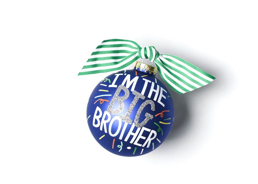 Babies & Children Ornaments | Coton Colors by Laura Johnson Big Brother Popper Glass Ornament