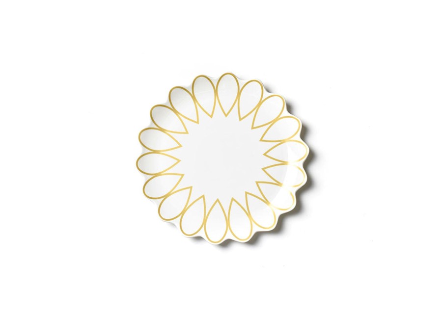 Shop All Dinnerware | Coton Colors by Laura Johnson Deco Gold Scallop Dinner Plate, Set Of 4