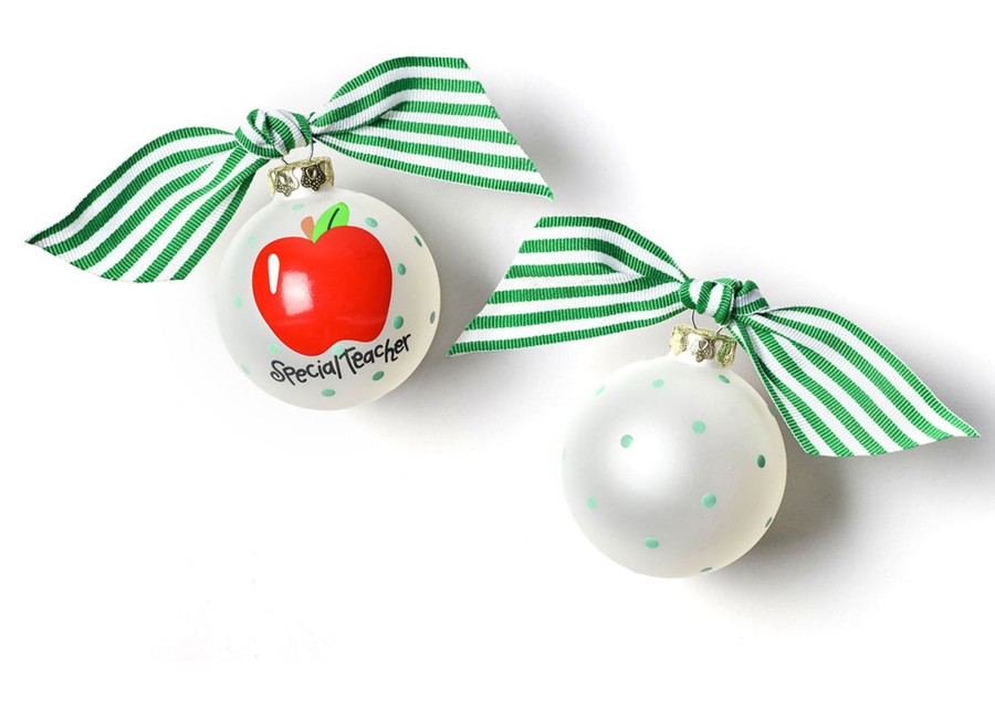 Commemorative Ornaments | Coton Colors by Laura Johnson Special Teacher Glass Ornament