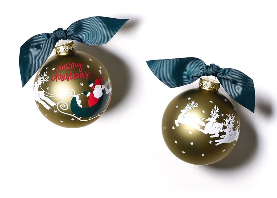 Holiday Ornaments | Coton Colors by Laura Johnson Merry Christmas To All Glass Ornament