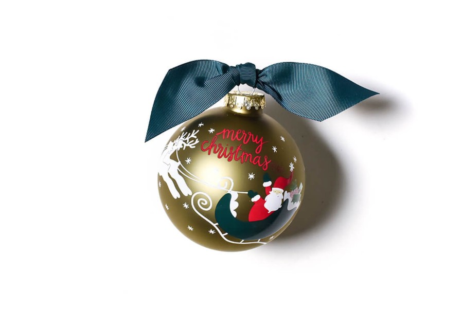 Holiday Ornaments | Coton Colors by Laura Johnson Merry Christmas To All Glass Ornament