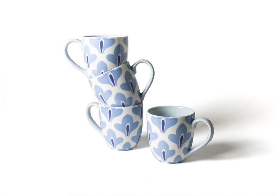 Sets | Coton Colors by Laura Johnson Iris Blue Sprout Mug, Set Of 4