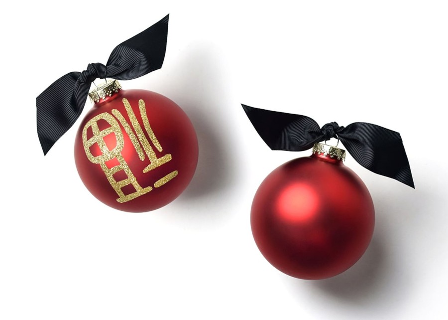 Commemorative Ornaments | Coton Colors by Laura Johnson Chinese Fu Symbol Glass Ornament