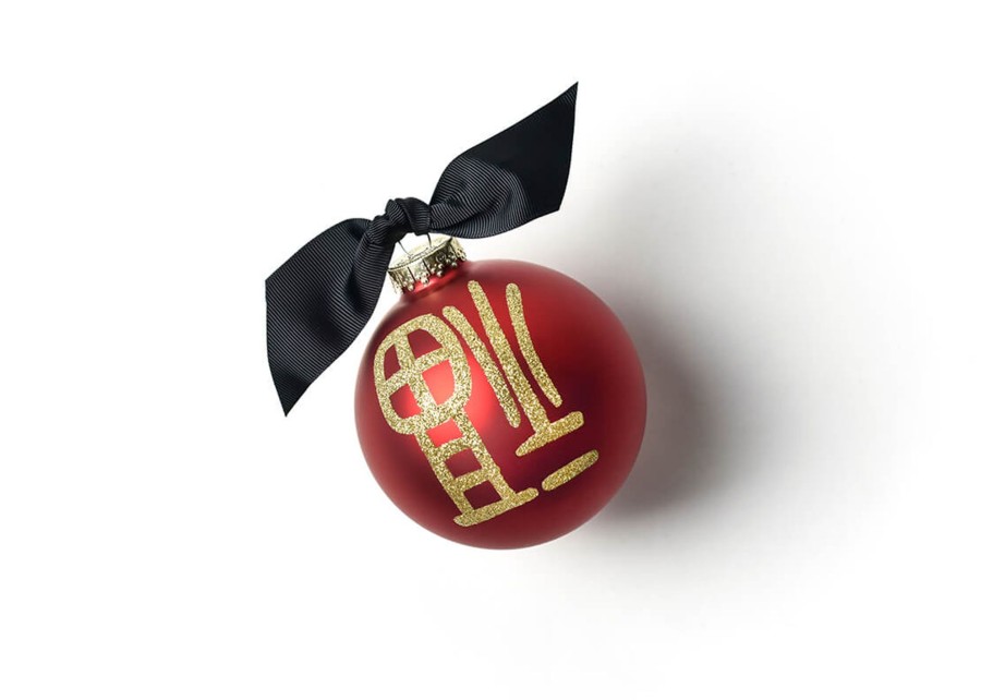 Commemorative Ornaments | Coton Colors by Laura Johnson Chinese Fu Symbol Glass Ornament