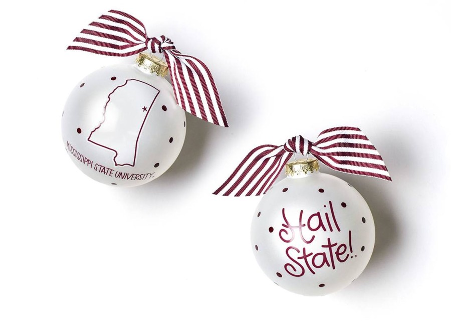 Collegiate Ornaments | Coton Colors by Laura Johnson Mississippi State Glass Ornament