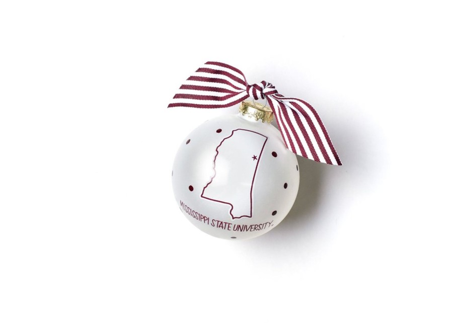 Collegiate Ornaments | Coton Colors by Laura Johnson Mississippi State Glass Ornament