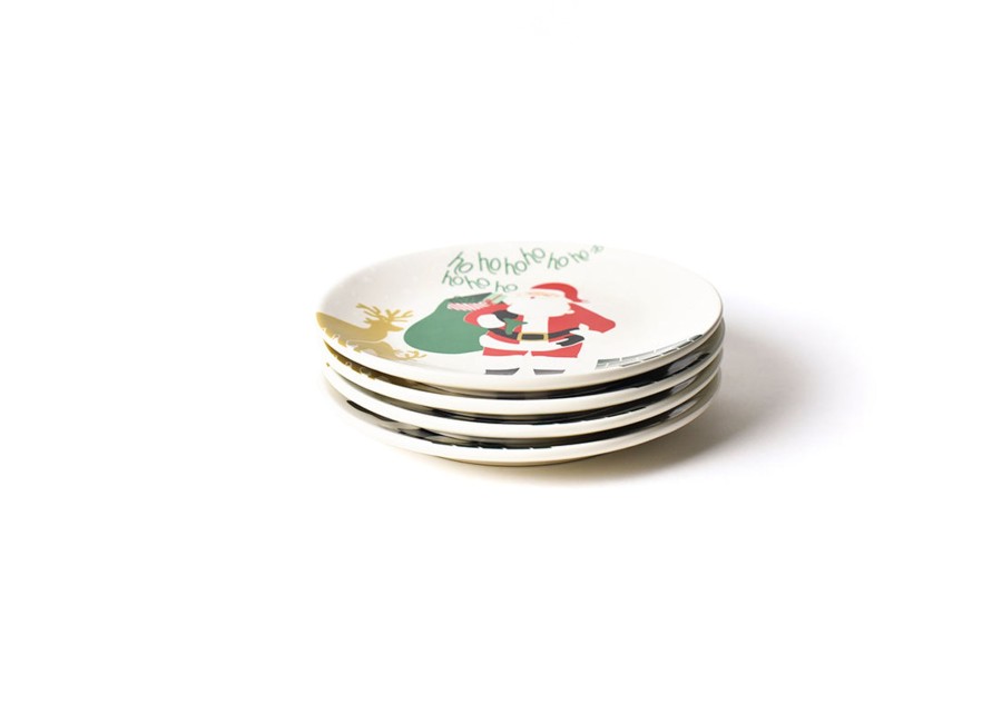 Shop All Dinnerware | Coton Colors by Laura Johnson Christmas In The Village Rooftop Salad Plate, Set Of 4