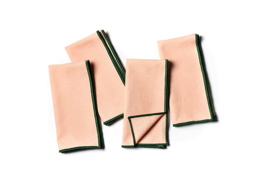 Shop All Serveware & Entertaining | Coton Colors by Laura Johnson Color Block Blush And Pine Napkin, Set Of 4