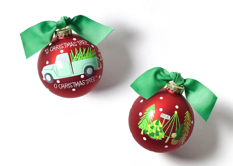 Holiday Ornaments | Coton Colors by Laura Johnson O Christmas Tree Farm Glass Ornament