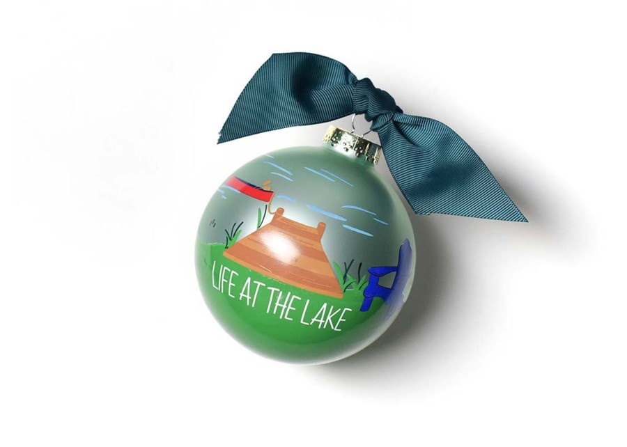 Commemorative Ornaments | Coton Colors by Laura Johnson Life At The Lake Glass Ornament