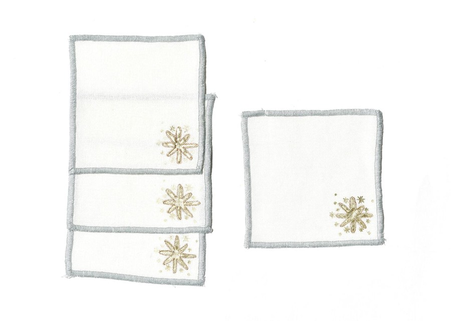 Cocktail Napkins | Coton Colors by Laura Johnson Gold Stars Cocktail Napkins, Set Of 4