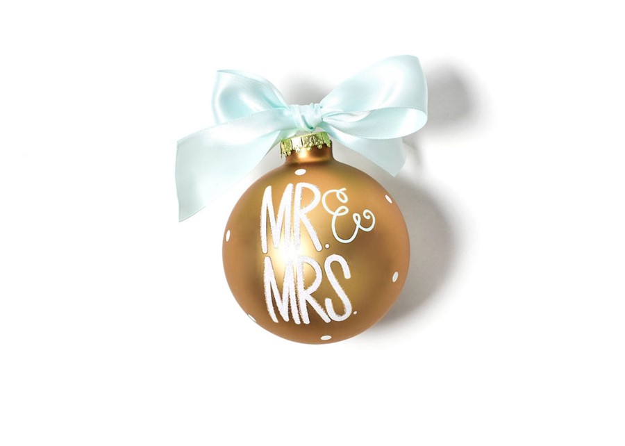 Wedding & Anniversary Ornaments | Coton Colors by Laura Johnson Mr. & Mrs. Glass Ornament