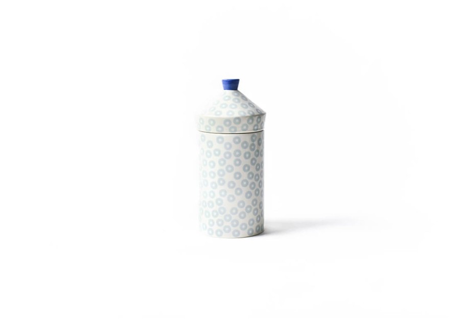 Shop All Home | Coton Colors by Laura Johnson Iris Blue Pip Small Round Canister