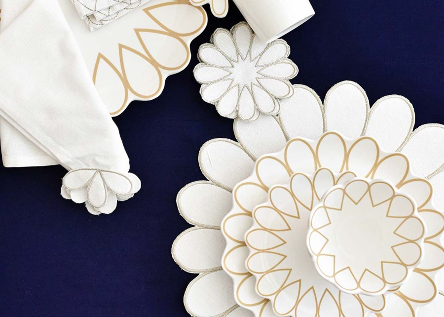 Shop All Dinnerware | Coton Colors by Laura Johnson Deco Gold Scallop Dinner Plate