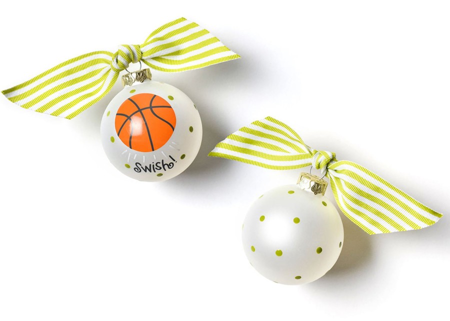 Commemorative Ornaments | Coton Colors by Laura Johnson Basketball Glass Ornament