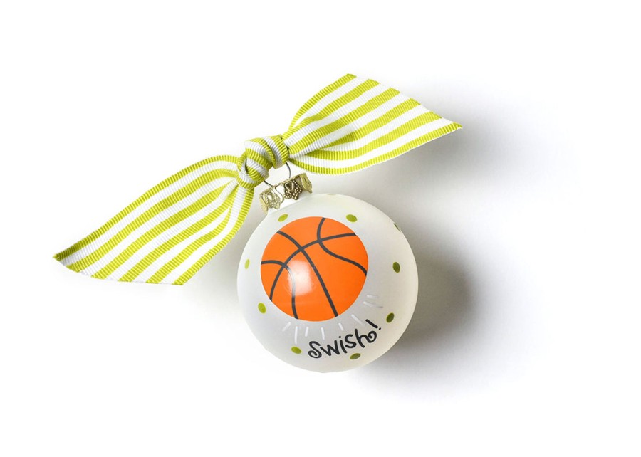 Commemorative Ornaments | Coton Colors by Laura Johnson Basketball Glass Ornament