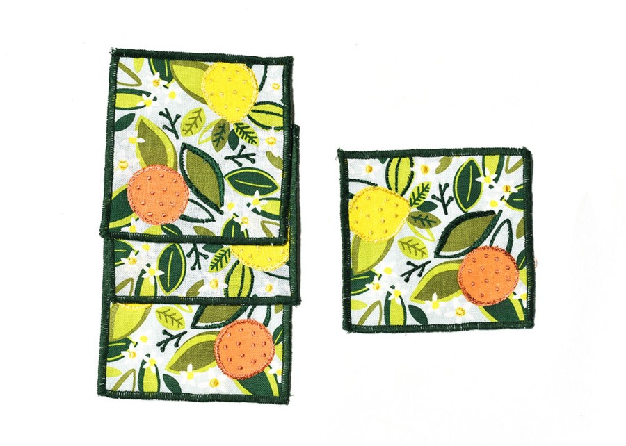 Cocktail Napkins | Coton Colors by Laura Johnson Citrus Print Cocktail Napkins, Set Of 4