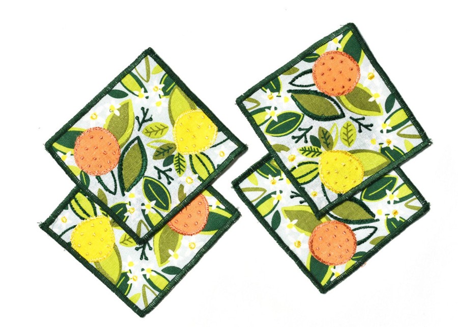 Cocktail Napkins | Coton Colors by Laura Johnson Citrus Print Cocktail Napkins, Set Of 4