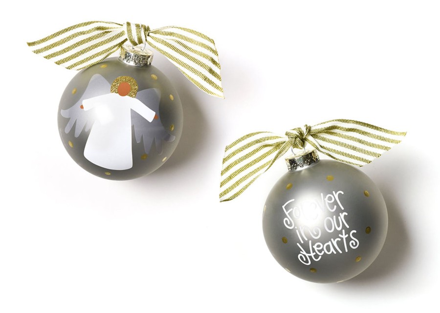 Religious Ornaments | Coton Colors by Laura Johnson Forever In Our Hearts Glass Ornament, Brown Skin