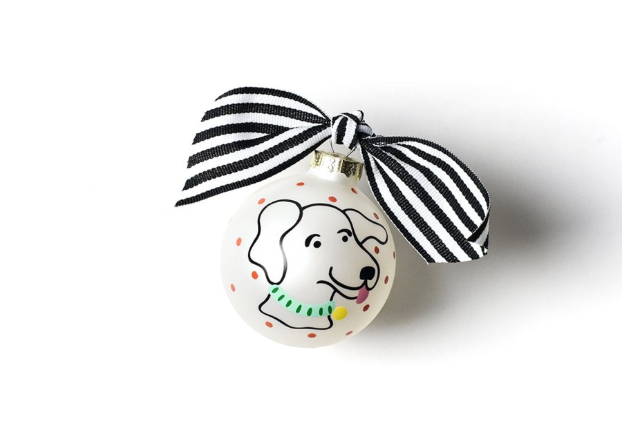 Commemorative Ornaments | Coton Colors by Laura Johnson Pet Portrait Glass Ornament - Floppy