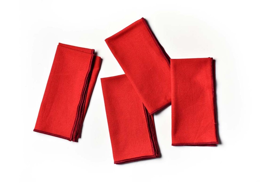 Shop All Serveware & Entertaining | Coton Colors by Laura Johnson Color Block Red Napkin, Set Of 4