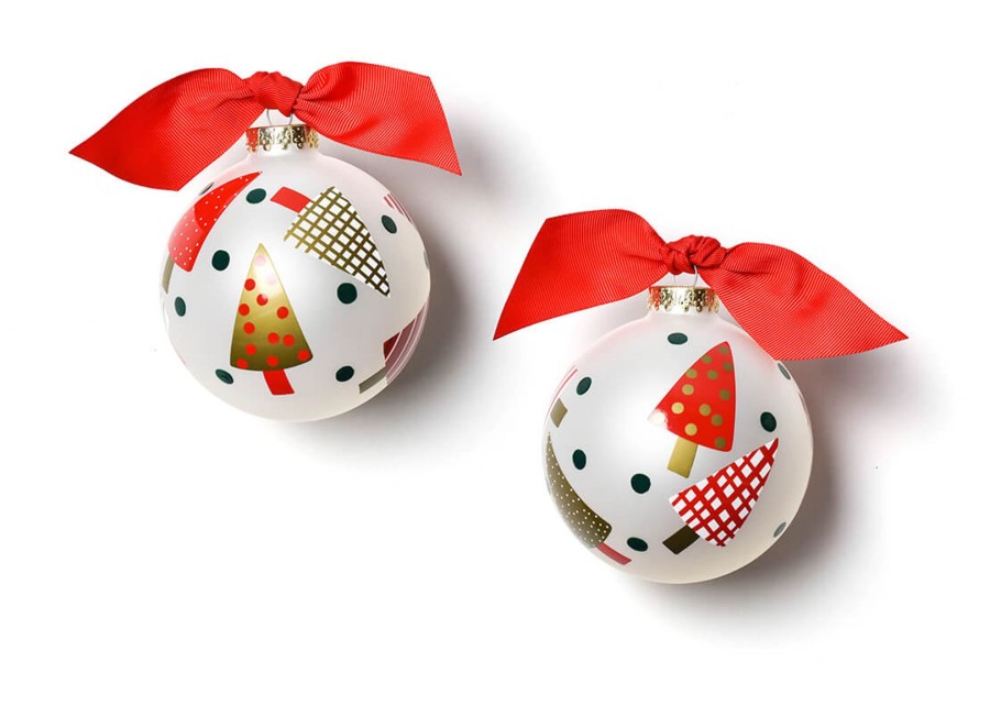 Holiday Ornaments | Coton Colors by Laura Johnson Triangle Trees Glass Ornaments