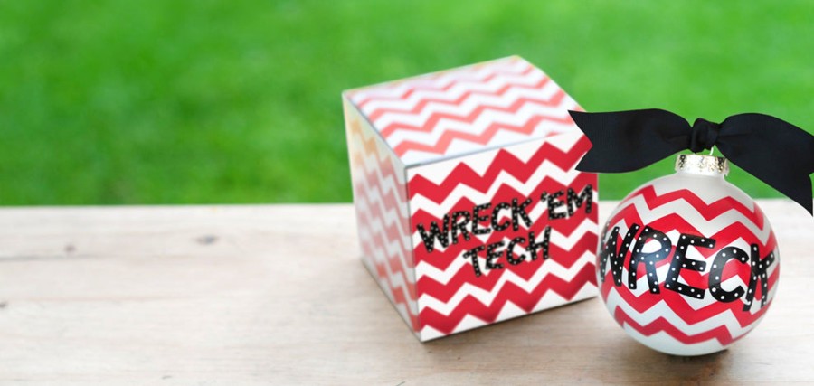 Collegiate Ornaments | Coton Colors by Laura Johnson Texas Tech Chevron Ornament